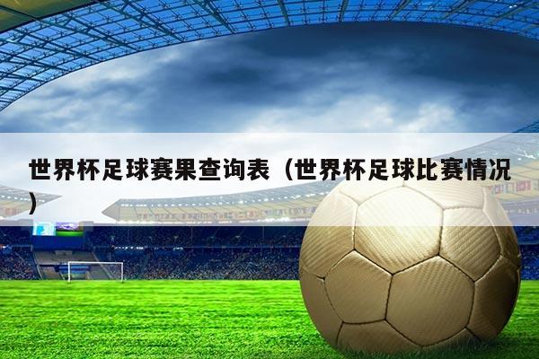 世界杯足球赛果查询表（世界杯足球比赛情况）