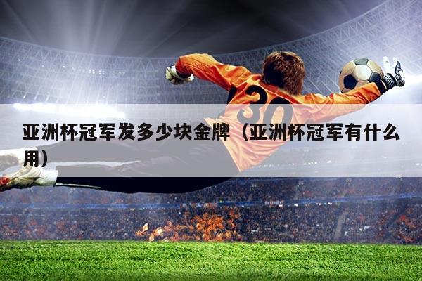 亚洲杯冠军发多少块金牌(亚洲杯冠军有什么用)