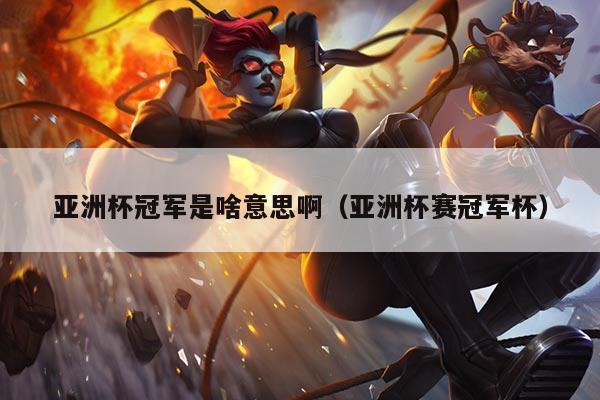 亚洲杯冠军是啥意思啊(亚洲杯赛冠军杯)