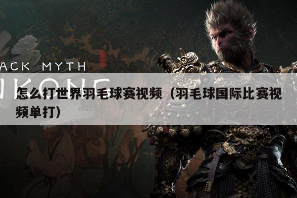 怎么打世界羽毛球赛视频（羽毛球国际比赛视频单打）