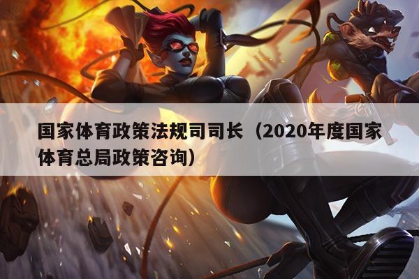 国家体育政策法规司司长（2020年度国家体育总局政策咨询）